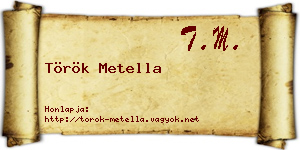 Török Metella névjegykártya
