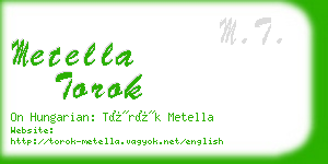 metella torok business card